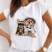 Wholesale Cross-border Women's Clothing White Plus-size Round-neck Urban Girl T-shirt_ecoleips.com