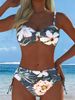 Women's Sexy Bikini Printed Tie Waist Backless Swimsuit Regular Thickness Polyester Vacation Wear_ecoleips.com