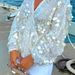 European And American Instagram Celebrity Foreign Trade Sequined Shiny Solid Color Stylish Sexy Long-sleeve Shirt Top,_ecoleips.com