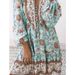 European And American 2022 Autumn New Bohemian Rayon Printed Tie-Waist High-Waisted A-Line Dress For Women_ecoleips.com