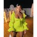Women's Clothing Women's Fashion Square Neck Tie-Wrap Bubble Sleeve Dress – XS To XL (Cotton-Blend, Bodycon Mini Dress For Casual & Date Night)_ecoleips.com