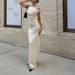 Summer Fashionable Women's Slim Fit One Shoulder Ribbon Dress Elegant Solid Color (Spot Import Export) 2025_ecoleips.com