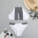 Aria Basics European And American Two-piece Bikini Triangle Swimsuit With Cross Shoulder Straps, Solid Color Swimsuit, Sports_ecoleips.com