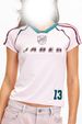 Women's Y2K Digital Letter Print T-Shirt Short Sleeved V Neck Cropped Casual Street Style American Fashion_ecoleips.com