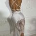 Sexy Patchwork Lace Dress American Style Fashionable Tie Back Elegant New Women's Clothing_ecoleips.com