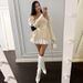 K Women's New Design Sense Corsage Splicing Irregular Puffy Sleeve Dress Short Skirt_ecoleips.com