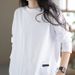Retro, Solid-Color, Perforated Base Shirt For Women Perfect For Autumn/Winter 2026; Versatile Long-Sleeved, Loose-Fitt_ecoleips.com