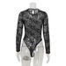 Lace Perspective Tight-fitting Hollow Women's Onesie European And American Street Hottie Top_ecoleips.com