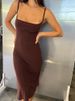 Mozision Spaghetti Strap Backless Sexy Midi Dress Women Elegant Sleeveless Bodycon Club Party Slip Long Dress Female Clothes_ecoleips.com
