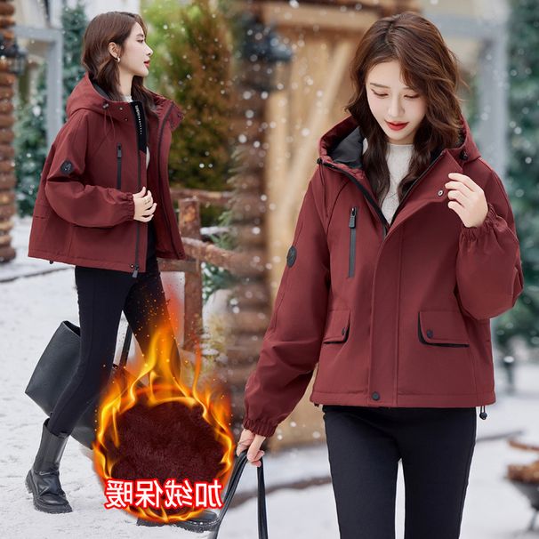 girl Girl New Winter Versatile Cotton Jacket Fleece Warm Parka_ecoleips.com