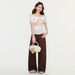 Purely Alluring Apricot Lace Short-Sleeve T-Shirt For Women, 2026 Summer Printed Ruched Waist-Cinching Off-Shoulder Top_ecoleips.com