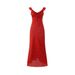 European American Style V-neck Ruffled With Chest Pleats And Tie Straps, Women's Red Floral Slim-fit Waist-cinching_ecoleips.com