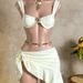 Women's Clothing Sexy Bikini Nylon Swimsuit 3-Piece Bikini Set With Skirt – Sexy High-Waisted Swimwear (Steel Wire Support & Quick Dry)_ecoleips.com