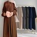 Verve 2025 Turkey Dubai Solid Color Two-Piece Women's Robe LN837_ecoleips.com