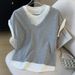 Women's Clothing Summer Casual Sportswear Set For Loose Fit Faux Two Piece Set T-Shirt And Shorts_ecoleips.com
