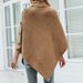 MaoMaoYu 2026 Autumn Winter European And American Foreign Trade Shawl Cape Sweater Solid Color High Neck Cross-Border_ecoleips.com