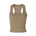 Aria Basics Aria Basics Women's New 2025 Summer Fashion Hot Girl U-Neck Solid Color Slim Fit Crop Tank Top Wholesale_ecoleips.com