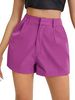 High-Waisted Wide-Leg Linen Shorts With Pockets - Flowy Casual Summer Shorts For Women, Comfortable Elastic Waistband, Loose Fit Trousers_ecoleips.com