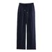 Suitable For All Seasons BZL2024 New Women's Fashion Summer Versatile Simple Casual Linen Straight Pants BB4-877 White_ecoleips.com