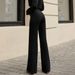 Voya Women's Foreign Trade Stylish Commuter High-waisted Straight-leg Pants For Women, New Spring And Autumn Model,Black Suit Pants
_ecoleips.com