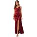 Women's Spring And Summer New Satin Camisole Sexy Backless Pleated Bridesmaid Dress_ecoleips.com