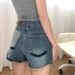 Women's High Waist Denim Shorts - Stretchy Comfort, Flattering Fit, Casual & Trendy Summer Shorts For Petite & Plus Size_ecoleips.com