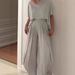 Women's Clothing Solid Color Casual Loose Comfort Round Neck Wide Leg Pants Suit_ecoleips.com