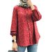 Women's Clothing New Women's Muslim Floral Shirt Fashion Puff Sleeve_ecoleips.com
