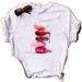 European And American Cross-border Foreign Trade Wholesale Clothing 3D Nail Polish Round Neck Plus-size Short-sleeve_ecoleips.com