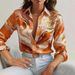 New Autumn Fashion Casual Loose Button Long Sleeved Printed Shirt For Women_ecoleips.com