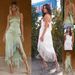 Women's Clothing Wear Tassel Irregular Sling Solid Color Dress Backless Lace Low_ecoleips.com