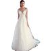 2025 New Style High U Neck Lace Wedding Dress Long Sleeve Slimming a Line Long Train Simple Style for Travel Photography_ecoleips.com
