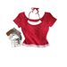 Women's Halter Neck T-Shirt False Two-Piece Lace Bow Detail Fitted Crop Top for Summer_ecoleips.com