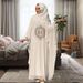 Middle Eastern Foreign Trade Cross-border Clothing, Round-neck Rhinestone Embellished Women's Robe, Malay Indonesian_ecoleips.com