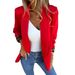 Cross-Border European And American 2025 Independent Station Autumn Color Block Leopard Print Lapel Fashion Small Blazer_ecoleips.com