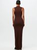 JULISSA MO Round Neck Bandage Women Maxi Dress Black Sleeveless Solid Evening Dress Female Summer Skinny Elegant Party Clubwear_ecoleips.com