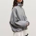 Unisex Oversized Fleece Hoodie Zip-Up Soft Brushed Interior Vintage Streetwear Style for Fall Winter Women's Clothing_ecoleips.com