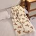 Cartoon Bear Teddy Pajamas Pants Fluffy Women Winter Warm Thick Sleepwear Trousers PJ Pants Christmas Kawaii Flannel Homewear_ecoleips.com
