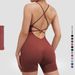 European And American Seamless Sexy Peach Hip One-piece Fitness Clothes Thread Quick-drying Fitness Sports Beauty Back One-piece Yoga Clothes_ecoleips.com