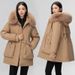 Winter Parka Coat For Women – Mid-Length Hooded Puffer Jacket With Faux Fur Trim, Oversized Pockets, Water(M-XXXL, Black/Taupe/Khaki, Commuter-Ready)_ecoleips.com