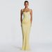 2026 Autumn And Winter New Women's Clothing Temperament Solid Color Slim-fitting Waist Backless Square Neck Suspender Dress Women_ecoleips.com