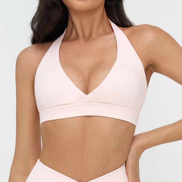 Women's Clothing Nude Yoga Bra Crossover V Neck Backless Fitness Running Sports Bra For Women Fashion For Formal & Casual For Women_ecoleips.com