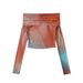 Spicy Girl Mesh Printed Off-Shoulder Long Sleeve Top Elegant Slim Fit Mermaid Skirt Set_ecoleips.com