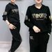 Women's Trendy Rhinestone Hooded Sweatshirt And Harem Pants Set Casual Outfit plus Size M to 4XL_ecoleips.com