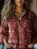 Women's Clothing Summer And Autumn New Fashion Women's Clothingversatile Printed Casual Lapel Shirt_ecoleips.com