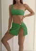 2024 Three Piece Set One Shoulder Backless Sexy Bikini Swimsuit for Women European American Style Cross Border Trade_ecoleips.com