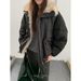 girl Yi En Ou Inbyin Mountain Eagle Fur Collar Patchwork Parka Down Jacket Women Barn Style Warm Cotton Coat Winter Outerwear_ecoleips.com