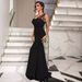 Women's Clothing New Solid Color Long Sleeveless Fashionable Slim Temperament Large Swing Skirt Evening Dress Dress_ecoleips.com