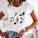 European And American Cross-border Foreign Trade Women's Clothing, Simple Heart-printed Round-neck Short-sleeve T-shirt_ecoleips.com