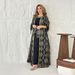 ng2510292 AB432 Fashionable Middle Eastern Two-Piece Dress Set Saudi Dubai Women's Robe Jalabiya With Belt_ecoleips.com